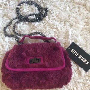 Steve Madden Faux Fur Crossbody Bag